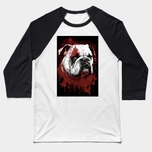 Bulldog Portrait Baseball T-Shirt